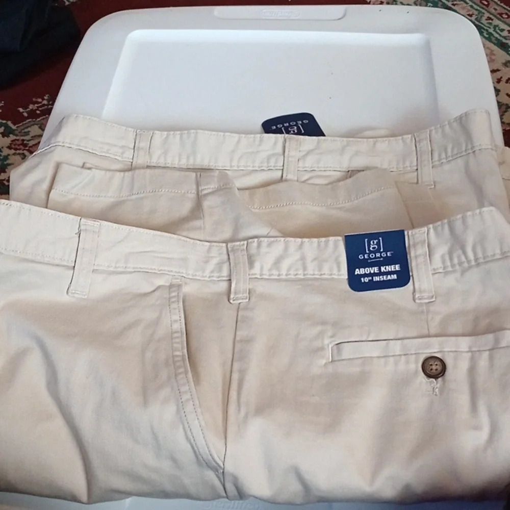 George shorts, 10 inseam, various sizes cream colored